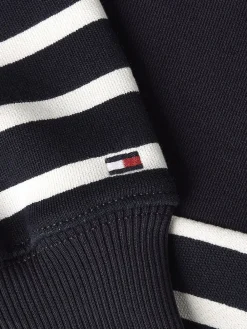 Tommy Hilfiger Placed Stripe Half-Zip Sweatshirt, , M- Sweatshirts & Trøjer