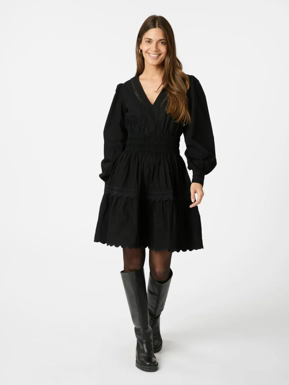 Neo Noir Polaris C Poplin Kjole, , 34-Dame Kjoler