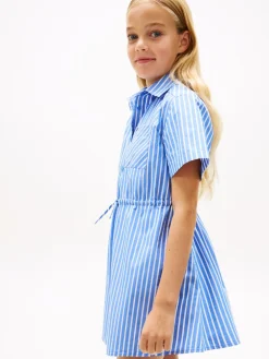 Best Poplin Stripes Shirt Dress, , 164 cm Børn Kjoler