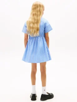 Best Poplin Stripes Shirt Dress, , 164 cm Børn Kjoler