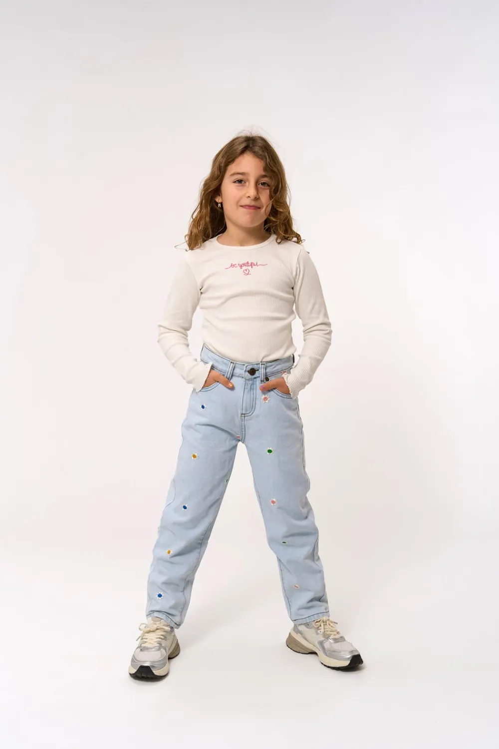 THE NEW Porscha Mom Fit Jeans, , 110-116 cm-Børn Jeans