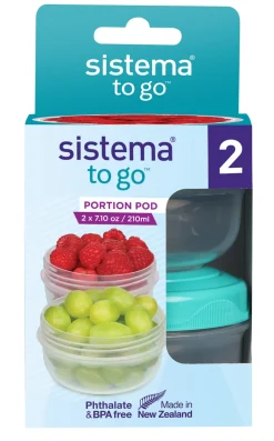 Portion Pod To Go 2-pak Opbevaringsbøtte, , 210 ml Opbevaring