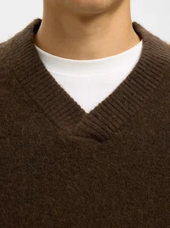 Clearance Rai Knit V-Neck Relaxed Vest, , XL Strik
