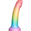 Baseks Rainbow Silikone Dildo- Sexlegetøj