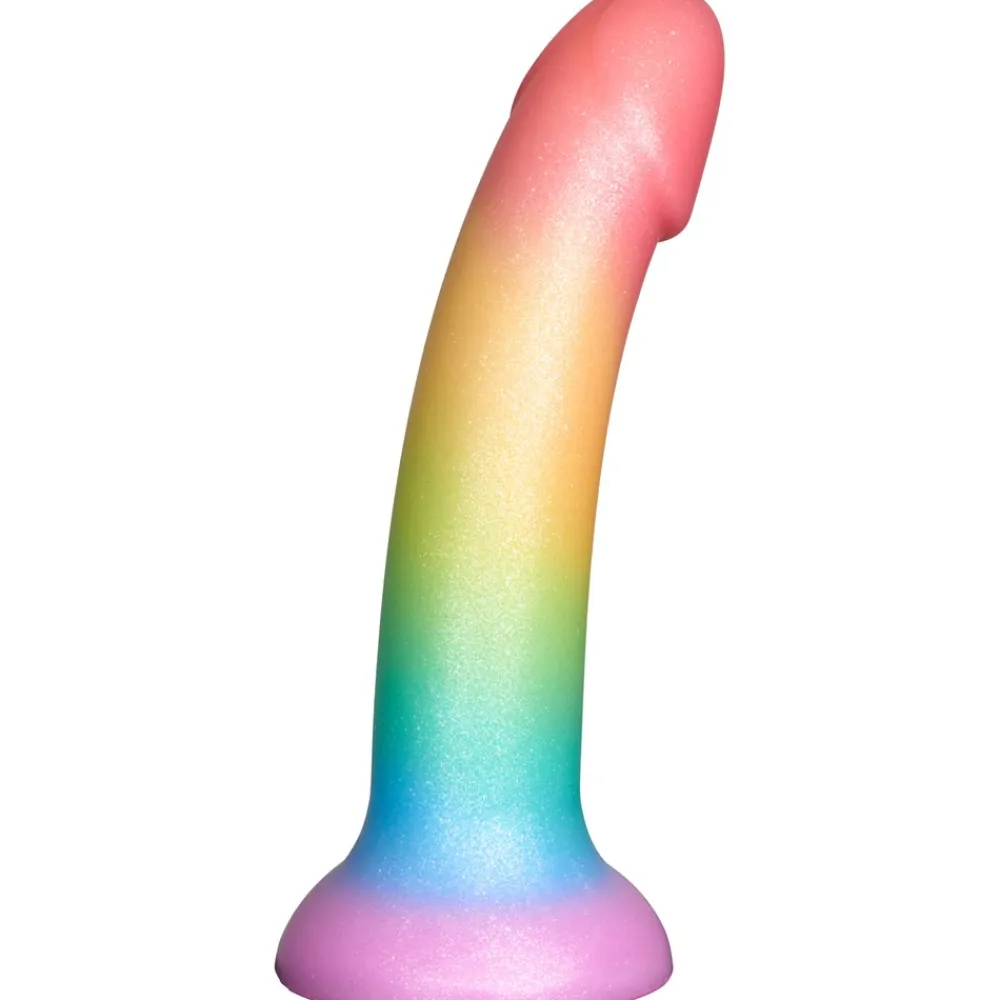 Baseks Rainbow Silikone Dildo- Sexlegetøj
