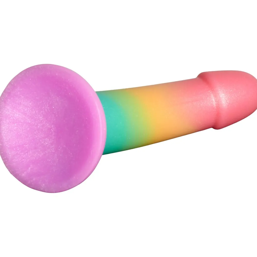 Baseks Rainbow Silikone Dildo- Sexlegetøj