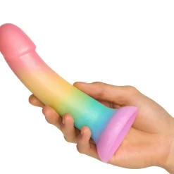Baseks Rainbow Silikone Dildo- Sexlegetøj