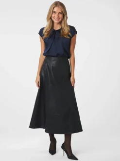 Neo Noir Raya Faux Leather Nederdel, , 38-Dame Nederdele