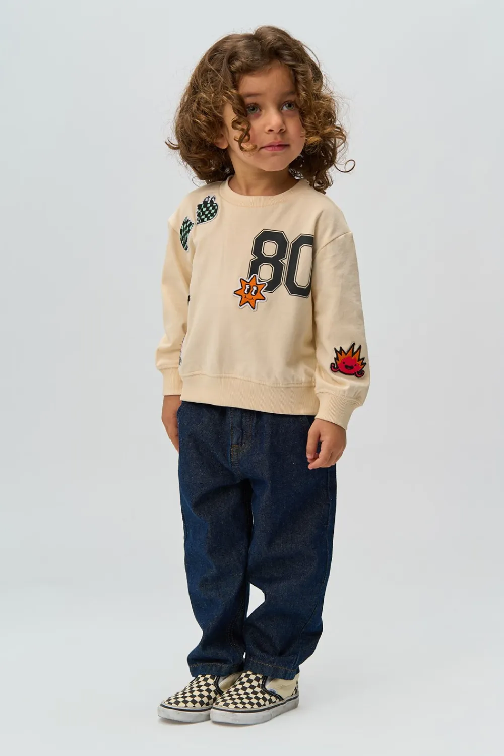 THE NEW Raymond Oversize Sweatshirt, , 98 cm-Børn Strik & Sweatshirts