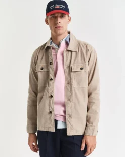 GANT Reg Cot/Linen Overshirt, , XL- Overshirts