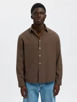 Selected Homme Regnoah Brushed Twist Skjorte, , M- Skjorter