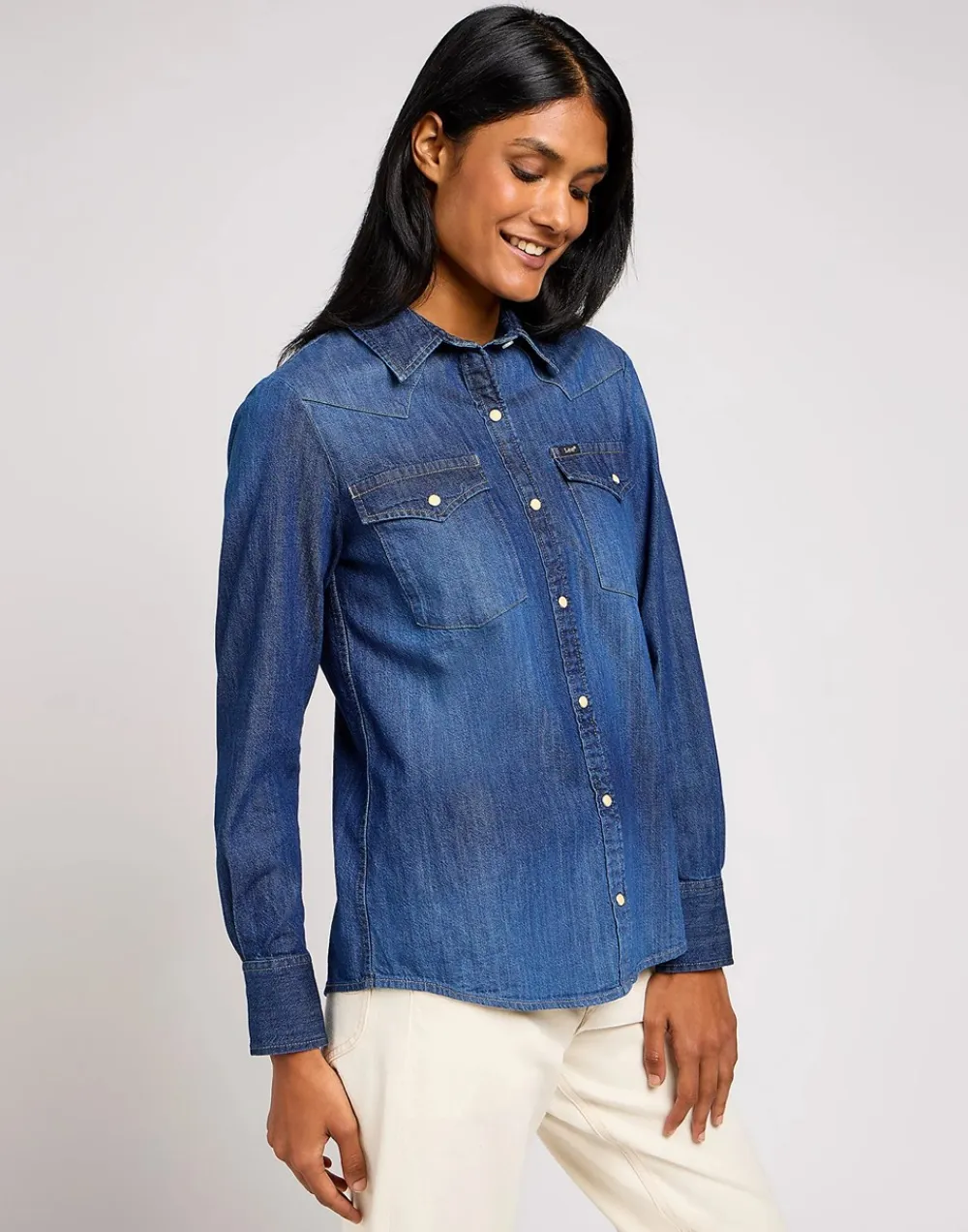 Lee Regular Western Skjorte, , XL-Dame Bluser & Skjorter
