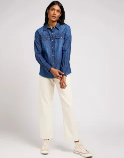 Lee Regular Western Skjorte, , XL-Dame Bluser & Skjorter