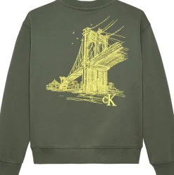 Calvin Klein Relaxed Back Print Sweatshirt, , 152 cm-Børn Strik & Sweatshirts