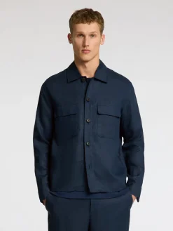 Relaxed-Wyatt Linen Overshirt, , 54 Overshirts