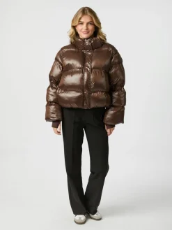 Neo Noir Rhea Shiny Puffer Jakke, , 34-Dame Jakker & Frakker