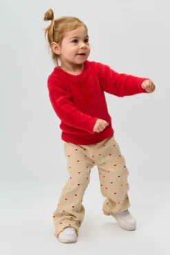 New Rhea Wide Rib Bukser, , 104 cm Børn Bukser & Leggings
