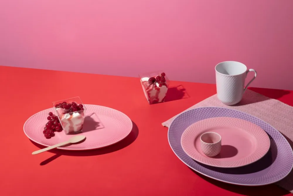Online Rhombe Color Frokosttallerken, Rose, Ø21 cm Tallerkener