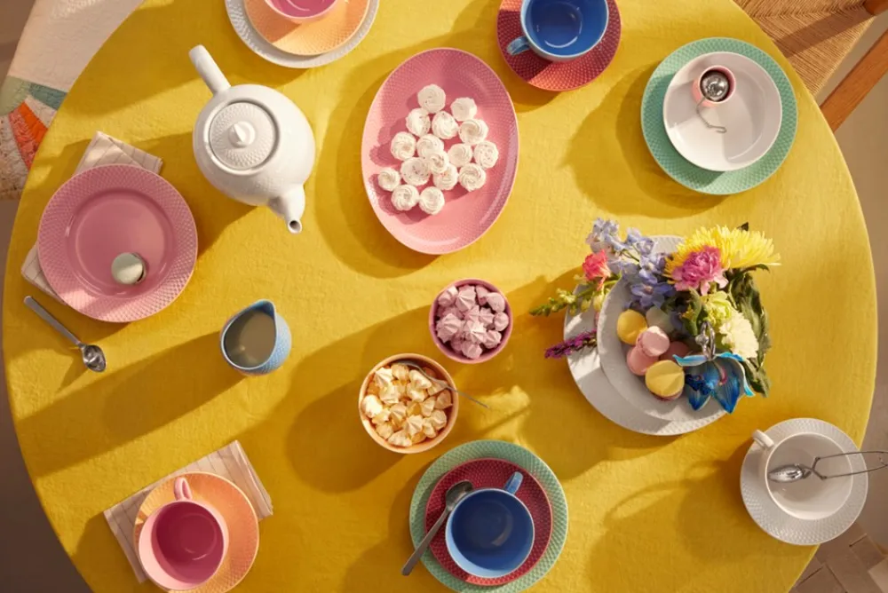 Online Rhombe Color Frokosttallerken, Rose, Ø21 cm Tallerkener