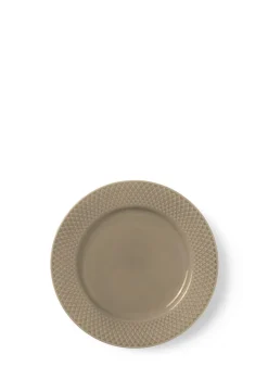 Lyngby Porcelæn Rhombe Earth Frokosttallerken, , Ø23 cm- Tallerkener