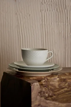Lyngby Porcelæn Rhombe Earth Frokosttallerken, , Ø23 cm- Tallerkener
