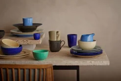 Lyngby Porcelæn Rhombe Earth Frokosttallerken, , Ø21 cm- Tallerkener
