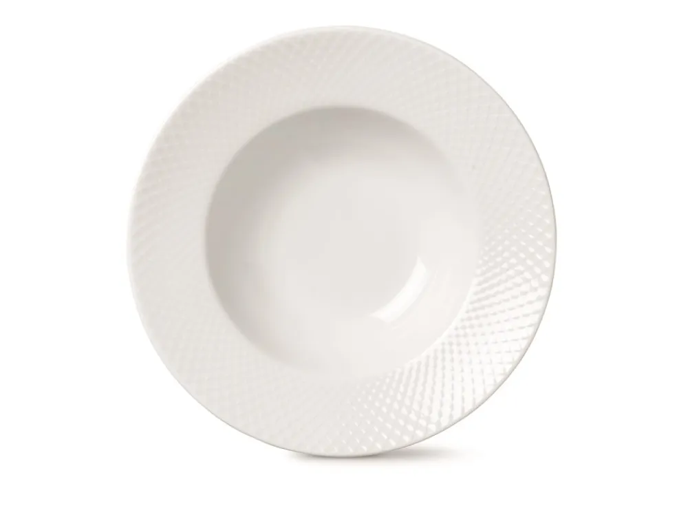 Lyngby Porcelæn Rhombe Suppetallerken, , Ø24,5 cm- Tallerkener
