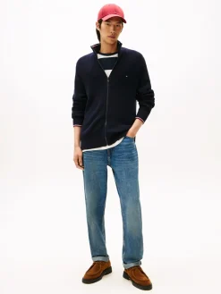 Tommy Hilfiger Rib Zip Through Cardigan, , 3XL- Cardigans