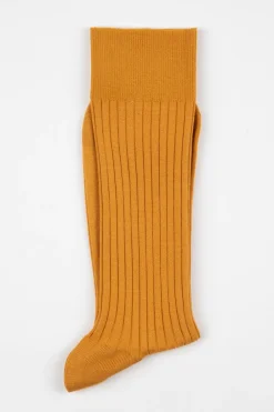 AN IVY Ribbed Cotton Strømper, , 39-42- Strømper