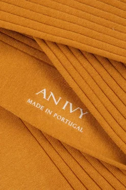 AN IVY Ribbed Cotton Strømper, , 39-42- Strømper