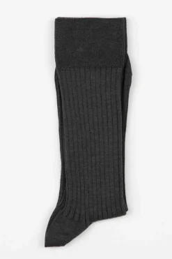 AN IVY Ribbed Cotton Strømper, , 43-46- Strømper