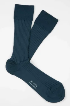 Sale Ribbed Cotton Strømper, , 43-46 Strømper