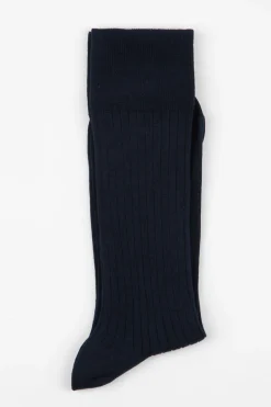 Hot Ribbed Cotton Strømper, , 43-46 Strømper