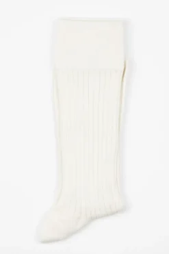 AN IVY Ribbed Cotton Strømper, , 43-46- Strømper