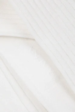AN IVY Ribbed Cotton Strømper, , 43-46- Strømper