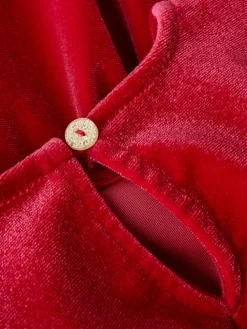 Name It Rinne Velour Kjole, , 56 cm-Børn Kjoler