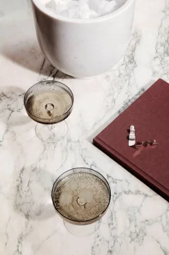 ferm LIVING Ripple 2-pak Champagneskål,- Glas