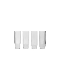 ferm LIVING Ripple 4-pak Longdrinkglas,- Glas