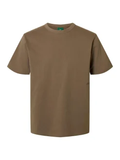 Annarr Ro O-Neck Emb T-shirt, , L- T-Shirts & Poloer