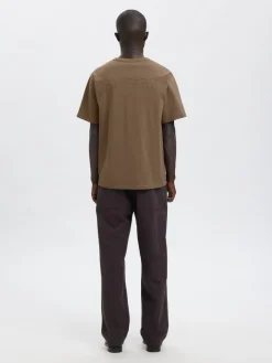 Annarr Ro O-Neck Emb T-shirt, , L- T-Shirts & Poloer