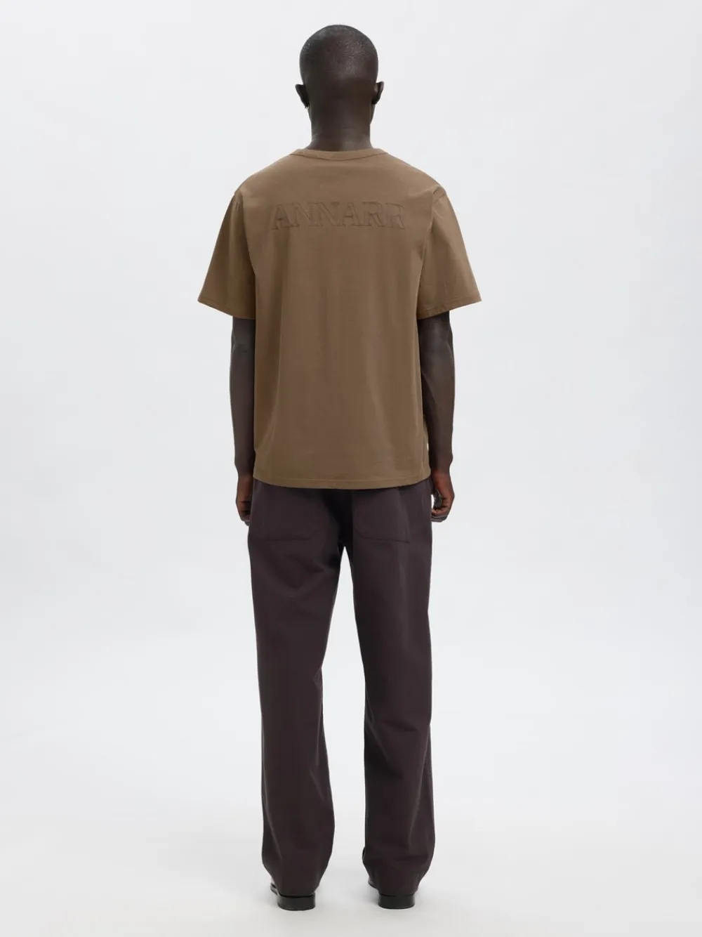 Annarr Ro O-Neck Emb T-shirt, , L- T-Shirts & Poloer