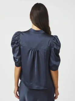 Neo Noir Roella Heavy Sateen Bluse, , 38-Dame Bluser & Skjorter