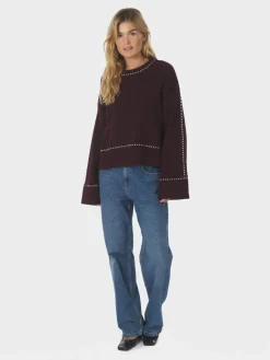 Neo Noir Roeme Knit Stitch Striktrøje, , 38-Dame Strik & Sweatshirts