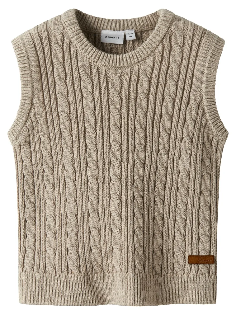 New Roman Knit Vest, , 110 cm Børn Strik & Sweatshirts