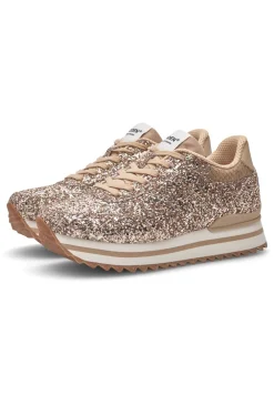 Woden Ronja Plateau Glitter Sneakers, , 38-Dame Sneakers