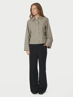 New Rosa Checked Skjorte, , 38 Dame Bluser & Skjorter