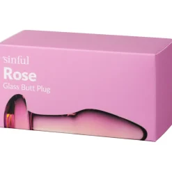 Sinful Rosa Glas Butt Plug- Sexlegetøj