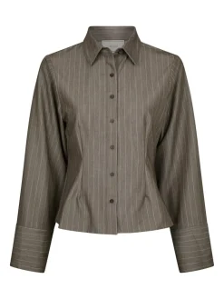 Sale Rosa Pinstripe Melange Skjorte, , 38 Dame Bluser & Skjorter