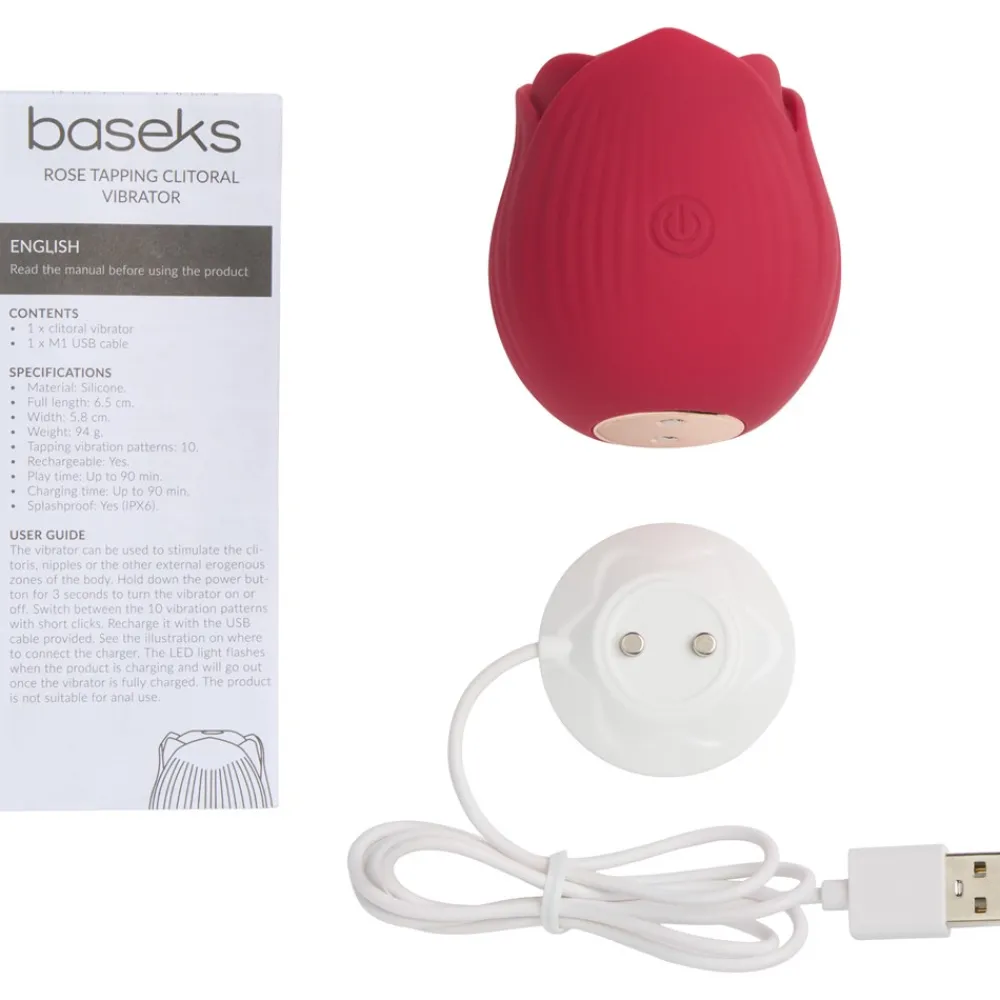 Baseks Rose Tapping Klitoris Vibrator- Sexlegetøj