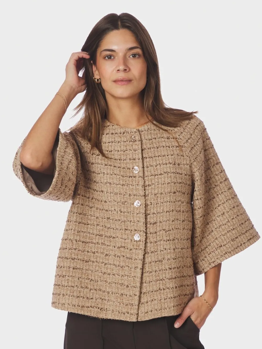 Best Rosella Boucle Mini Jakke, , 38 Dame Jakker & Frakker